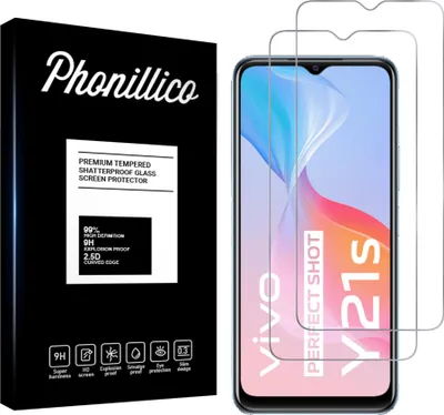 Produktbild von Hartglas für Vivo Y21S [2 Stück] Displayschutzfolie Screen Protector Film Anti-Kratzer Glas Resistant Phonillico®