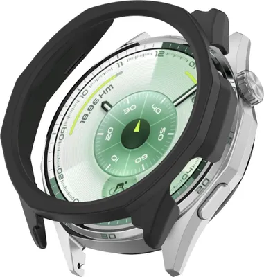 Produktbild von Kunststoff Schutzhülle für Huawei Watch GT 6 46mm Hollow Half Coverage Schwarz