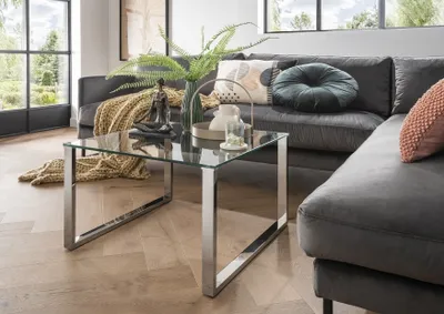 Produktbild von Couchtisch >7/200-00< in Klarglas, Glas - 65x43x65cm (BxHxT)