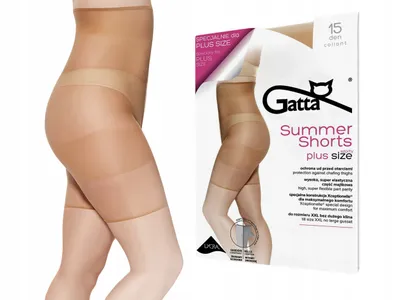 Produktbild von Gatta Oberschenkelbänder SUMMER SHORTS gegen reibende Oberschenkel Strümpfe 15 DEN, Beige, 5/6
