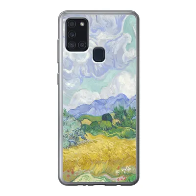 Produktbild von MuchoWow® Handyhülle Schutzhülle Hülle für Samsung Galaxy A21s Weizenfeld mit Zypressen - Vincent van Gogh Silikon Softcase Handy Hülle - Hartschale