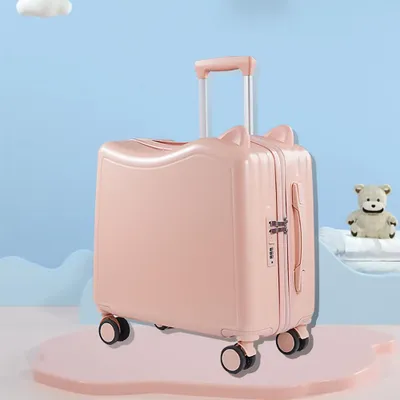 Produktbild von Kinderfahrkoffer, Koffer, Reisekoffer,Trolleykoffer, 20 Zoll Handgepäck rosa