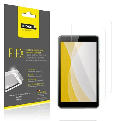 Produktbild von 2x Schutzfolie für Luoran M4 Pro Folie, 100% Displayabdeckung, dipos Flex