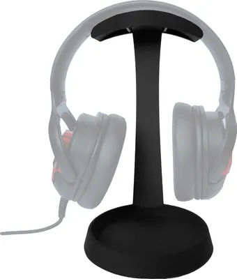 Produktbild von Kopfhörerständer m. Kabelaufbewahrung Schwarz Kopfhörer Headset Halter Universal