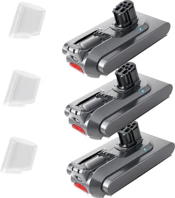Zdjęcie produktu dla Akumulator Hoover - Akumulator zamienny do V12 Detect Slim - Pojemność 25,2 V 6000 mAh - Trójpak z zasilaczem sieciowym - Jasnożółty