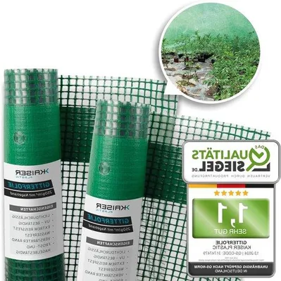 Produktbild von Rastervorhang für den Garten - Hochdicht-Polyethylen-Abdeckung - Blattschutzfolie - 2 x 8 Meter - Grün