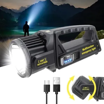 Image de Lampe de poche LED Letour, Torch 350.000 LM, Ultra-Long, Standby, haute puissance, étanche, Lanterne de camping, 9 modes, phare de recherche super lumineux