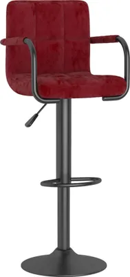 Immagine prodotto di vidaXL Sgabello da bar in velluto rosso vino