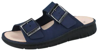 Produktbild von FINN COMFORT FINNCO Cayman Soft Damen Herren Pantolette blau atoll Nubukleder - Größe: 43