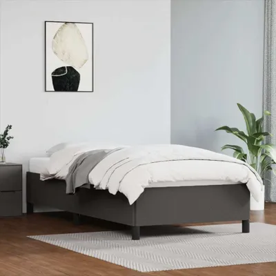 Produktbild von Möbel Bettgestell Grau 80x200 cm Kunstleder - Klassische Betten 347219