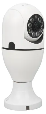 Image de Caméra à ampoule Caméra de sécurité WIFI infrarouge panoramique à 360 degrés avec base d'interface E27