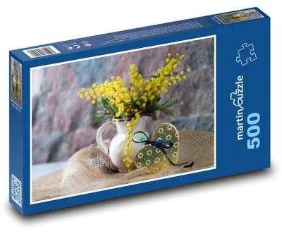 Obrázek produktu pro Puzzle 500 Kytice a Srdce ve Váze - martinpuzzle