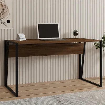 Image de Frascati - Bureau 140x70x74h cm Noyer Brun, une Étagère