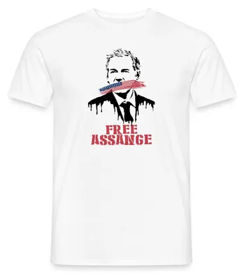 Produktbild von Spreadshirt WikiLeaks USA Flagge Männer T-Shirt, M, Weiß
