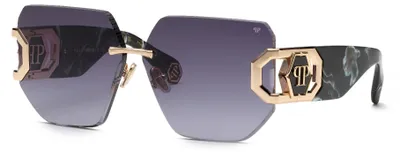 Produktbild von Philipp Plein PLEIN HERA SPP133 ROSE GOLD - BLACK MARBLE/SMOKE GRADIENT 66/10/130 Uni Sonnenbrillen