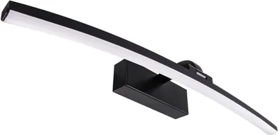 Produktbild von LED Spiegelleuchte IP44 4100 K neutralweißes Licht 890 lm 50 cm breit Schwarz länglich Wandlampe Badezimmer