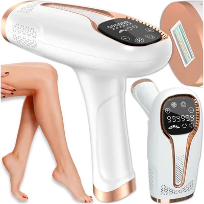Produktbild von IPL Haarentfernungsgerät mit ICE-Kühlung, 5 Intensitätsstufen, LCD-Touchdisplay, für Körper, Gesicht und Bikinizone