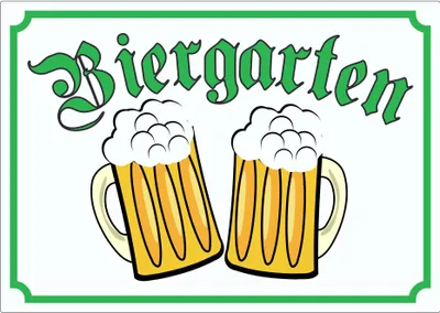 Produktbild von Biergarten Aufkleber A9 (37x52mm)