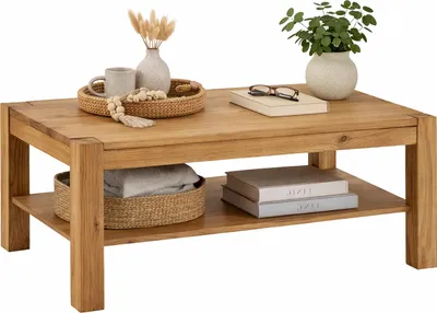 Produktbild von Couchtisch 105x 65 x 46 Wohnzimmertisch Sofatisch Wildeiche geölt #673