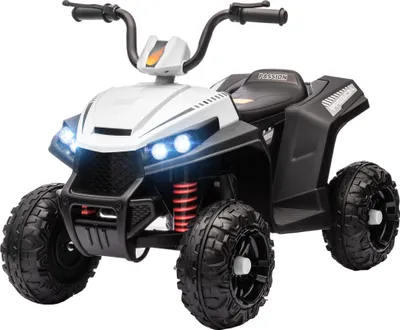 Produktbild von Elektro-Kinderquad, Licht & Musik, Federung, 5 km/h, 50 Min. Fahrzeit, für 3-5 Jahre, Weiß