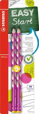 Produktbild von Ergonomischer Dreikant-Bleistift für Linkshänder - STABILO EASYgraph in pink - 2er Pack - Härtegrad HB