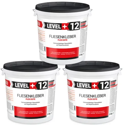 Zdjęcie produktu dla Gotowy Klej do Płytek 75KG Biały Dyspersyjny Klej do Płytek do Glazury Terakoty LEVEL Plus 12
