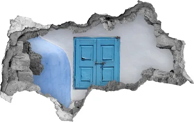 Produktbild von Selbstklebender Loch-3D-Aufkleber 95x73 cm Santorini, Griechenland