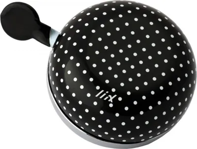 Produktbild von Liix Fahrradklingel Ding Dong , Polkadot weiss schwarz
