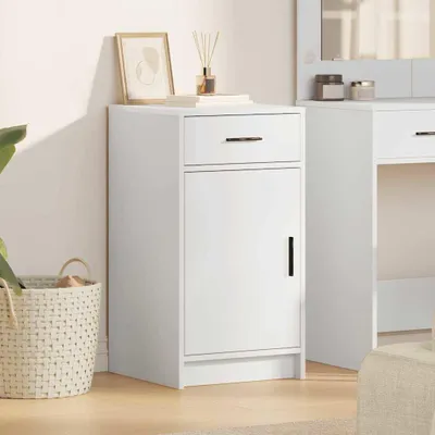 Image de vidaXL Sideboard avec tiroirs blanc 40 x 40,5 x 75 cm Bois composite
