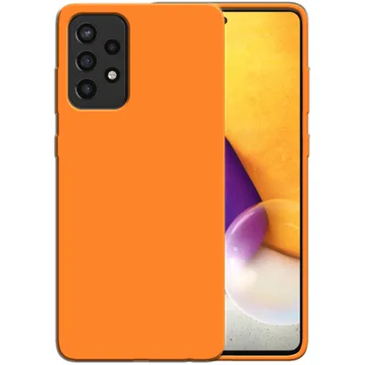 Immagine prodotto di Smartphonica Custodia in silicone per Samsung Galaxy A72 con interno morbido - Arancione