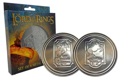 Imagen del producto de El Señor de los Anillos: Juego de 4 posavasos, diseño "El Dragón Verde"