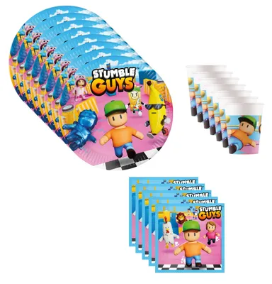 Produktbild von Stumble Guys Party Deko Set 36 teilig Kindergeburtstag Geschirr
