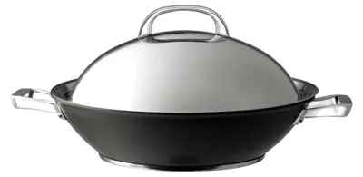 Zdjęcie produktu dla Patelnia typu wok Circulon Infinite, 36 cm, do użytku z płytami indukcyjnymi - patelnia typu wok z pokrywką i rączkami