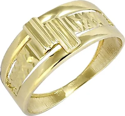 Produktbild von Hypoallergener Goldring Glare1468 Größe 68, 25 mm Höhe, 23,8 mm Breite, 10,1 mm Tiefe
