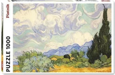 Produktbild von Puzzle 1000 Teile – Van Gogh: Weizenfeld mit Zypressen