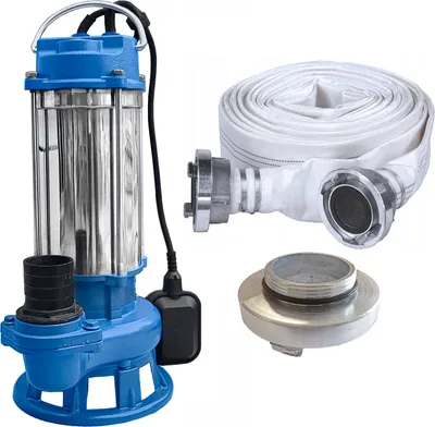 Produktbild von Set IBO Tauchpumpe Furiatka 2 V1500 230V mit Zerkleinerer + 30m Schlauch + 2" Anschluss