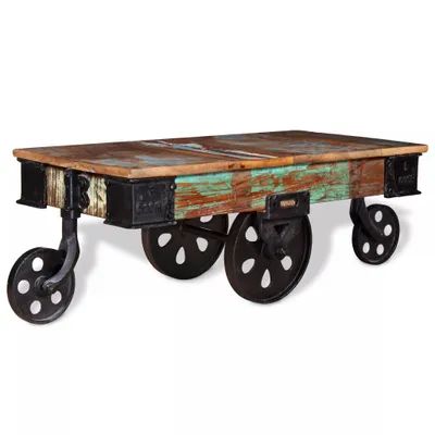 Image de vidaXL Table basse en vieux bois 90x45x35 cm