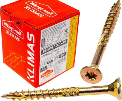 Produktbild von Holzbauschrauben KMWHT 3,5x35 mm Senkkopf Torx Zimmererschrauben 500 Stück