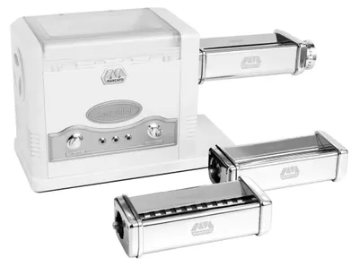 Nudelmaschine mit 3 Aufsätzen für Pasta, Lasagne, Fettuccine und Tagliolini