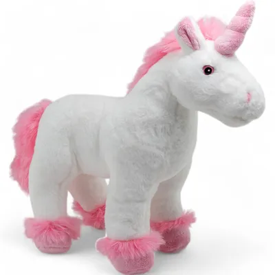 Immagine prodotto di Carl Dick unicorno bianco-rosa in piedi di circa 35 cm Peluche, peluche, peluche 3603