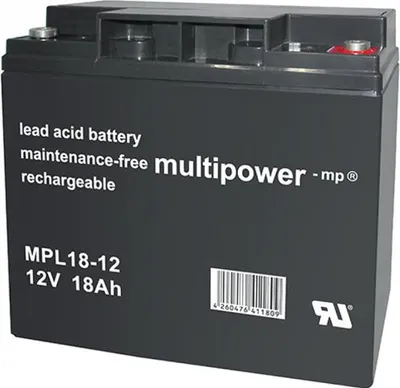 Produktbild von Multipower Blei-Akku MPL18-12 12V 18Ah Pb