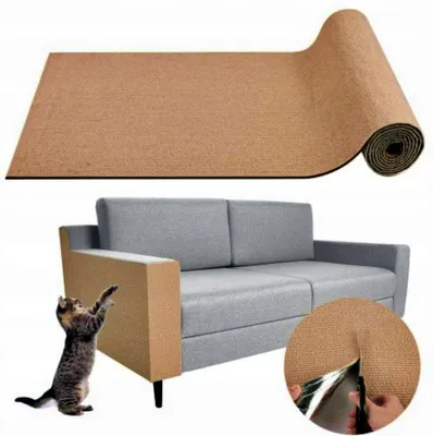 Produktbild von Selbstklebender Kratzschutz für Möbel, Sofa & Türen, Kratzmatte 100x40 cm, Beige