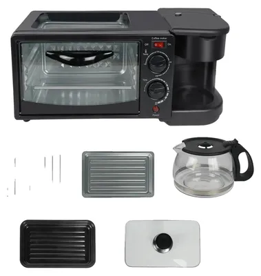 Image de Station de petit-déjeuner, four, poêle à frire, noir, UE