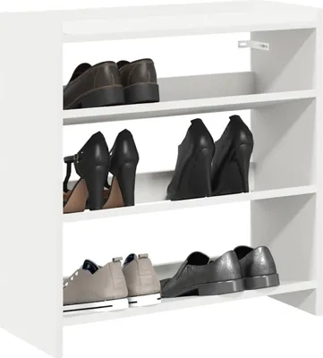 Produktbild von Möbel Schuhregal Weiß 60x25x62 cm Holzwerkstoff - Schuhständer 859887