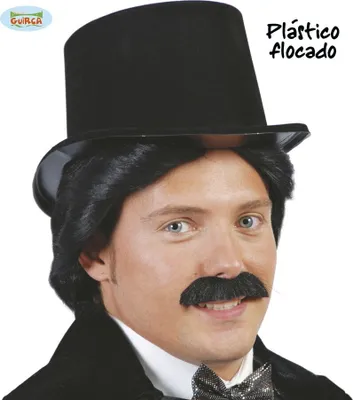 Produktbild von 19 Jahrhundert Schwarzer Zylinderhut Kostüm Karneval Fasching Theater Eleganz Maskerade Elegant Erscheinen Zeitlose Mode Historisches Design Feier Retro Charme, Farbe: Schwarz
