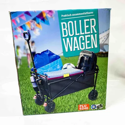Produktbild von Ayco Bollerwagen, 70KG, Transportwagen, stabil, faltbar, große Räder, ideal für Ausflüge und Freizeit.