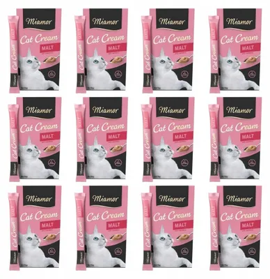 Zdjęcie produktu dla Przysmak dla kota Pasta MIAMOR Cat Cream ze słodem ODKŁACZAJĄCA 72x15g