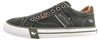 Image de Chaussons Mustang pour hommes, couleur verte, style décontracté
