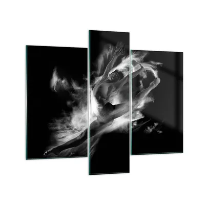 Produktbild von Bilder auf glas - 3 Teile - Tanz Mann spring - 95x80cm - Glasbilder - Wandbilder - Bilder - zum Aufhängen bereit - Wanddekoration aus Glas - Glas Bilder - Wandbild auf Glas - GCB95x80-4391