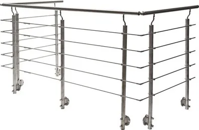 Produktbild von Pertura Geländer-Komplettset Hestia U-Form Edelstahl mit Rundstäbenfür Seitenmontage B: 3 m